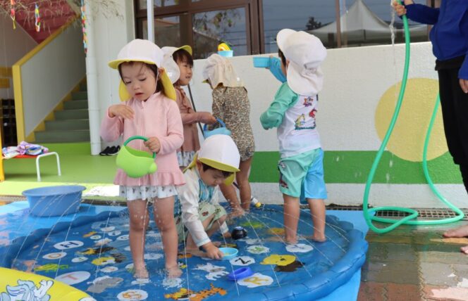 暑さになんかに負けないぞ💪 (すずか幼稚園)